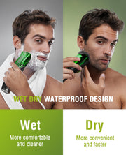 SHPAVVER Beard Trimmer for Men: Vacuum Mustache Trimmer for Less Mess -IPX7 Waterproof- Rechargeable Electric Beard Cutting Kit with Adjustable Length Comb-Built-in Vacuum for Sideburns/Stubble