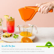 Dreamfarm Original Orange Fluicer Easy-Squeeze Fold-Flat Citrus Juicer - 11 Inch, Suits All Citrus