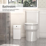 Airdeer Automatic Trash Can, 4 Gallon Self Sealing and Self-Changing Smart Trash Can, Motion Sensor, Touchless Garbage can with lid for Kitchen Bathroom Office, 6 Refill Rings(A1, Golden line)
