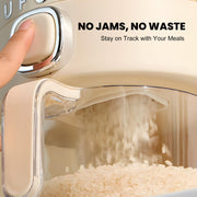 UFORU Rice Dispenser, Rice Storage Container with Measuring Cup for Kitchen Pantry Household, Cereal Dry Food Storage Containers Airtight, Sealed Moisture Proof， 22 Lbs