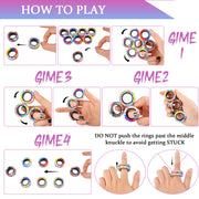 Cevioce 9Pcs Magnetic Rings Fidget Toys Adults Teens Boys ADHD Anxiety Magnetic Fidgets for Kids Fidget Spinner Rings for Relief Gifts for Kids 8+ Year Old Easter Basket Stuffers