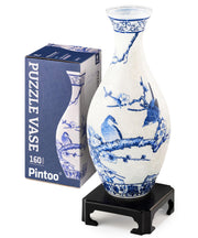 Pintoo 3D Puzzle Vase Unique Flower Vase Made by 160 Curved Plastic Puzzle Pieces House Warming Gift for Flower Arrangements and Home Decoration - [S1025] (Translucent, Magpies on Plum Tree)
