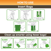 Neater Pet Brands Lift N’ Bag 2.0 Dog Pooper Scooper with Bag Attachment & 22" Pole for Small to Large Dogs, New & Improved Design, 15 Refill Bags, Heavy Duty Dog Poop Scooper for Yard, One-Hand Use