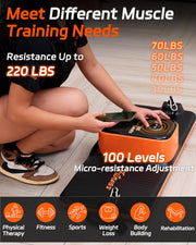 Smart Portable Home Gym Strength Training Workout Cable Machine, All in one Gym,Functional Full Body Fitness Equipment, 220LBS Resistance,Compact for Travel,Small Space & Home Exercise Orange