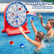 Funscape Kids Fun Pool Toys, Inflatable Dart Board Toss Water Game, Swimming Pool Floats, Beach Yard Outdoor Ball Play, Summer Party Birthday Gift 3 4 5 6 7 8 9 12 Yrs Boys Girls Teen Adult Family-Red