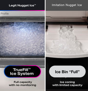 GE Profile Opal 2.0 Ultra Nugget Ice Maker with .75 Gallon Side Tank and Scale Inhibiting Filter, Scoop Included, 38 lbs in 24 Hours, Pellet Ice Machine with WiFi & Smart Connected, Stainless Steel