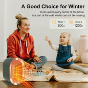 Swocky Indoor Electric Portable Space Heater, 1200W Personal Desk Heater, Fast Quiet Heating Ceramic for Large Room,Bedroom and Office Use (Black)