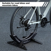 GuangMaii Bike Stand Floor Rack, Universal Adjustable Bicycle Parking Stand for Home/Garage/Garden, Mountain, Road, MTB, E-Bike, Scooter, 30-80mm Wide Bicycle Tires (Black)