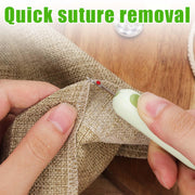 2 in 1 Needle Threader Seam Ripper, Integrated Seam Remover & Needle Threading Tool Seam Opener Sewing Device for Hand Sewing Crafting Knitting Cross Stitch Quilting Supplies (Green)