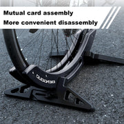 GuangMaii Bike Stand Floor Rack, Universal Adjustable Bicycle Parking Stand for Home/Garage/Garden, Mountain, Road, MTB, E-Bike, Scooter, 30-80mm Wide Bicycle Tires (Black)