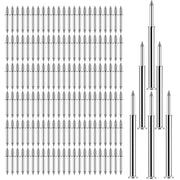 600 pcs Double-Headed Skirting Nails with 6 Sleeve Tools - Invisible Seamless Baseboard Installation Nails for Trim & Boards, 2-Sided Design (Value Pack)