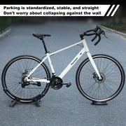 GuangMaii Bike Stand Floor Rack, Universal Adjustable Bicycle Parking Stand for Home/Garage/Garden, Mountain, Road, MTB, E-Bike, Scooter, 30-80mm Wide Bicycle Tires (Black)