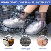 JEVRKAPZ Waterproof rain Shoe Covers Not-Slip Durable Rain Shoe Covers Reusable Silicone Shoe Protectors Sand Control Foldable Rain Snow Boots Overshoes for Man and Women (Gray, XXL)