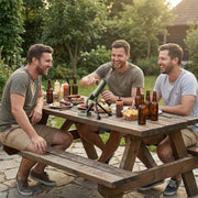 51mm Mortar Bottle Opener, Hands-Free Push Down Cap Launcher, Heavy-Duty Beer Bottle Opener, Funny Mortar-Shaped Bottle Opener with Cap Launcher, Home Bar Desk Decor Gift for Men Dad (Green)