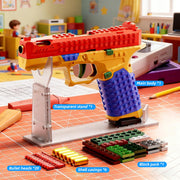 Nyrvexa Tactical DIY Building Block Handle Set,Fun Building Block Kit with Display Stand for Adults,Fun Assembly Toy with Reusable Parts, for Boys & Girls