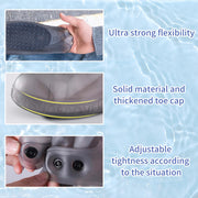 JEVRKAPZ Waterproof rain Shoe Covers Not-Slip Durable Rain Shoe Covers Reusable Silicone Shoe Protectors Sand Control Foldable Rain Snow Boots Overshoes for Man and Women (Gray, XXL)