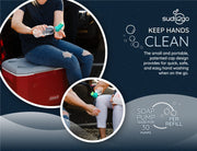 Suds2go Water Bottle Wash Refillable Caps 2-Pack, Portable Hand Washing Station with Foam Pump and Universal Foam Dispenser, As Seen on Shark Tank, Ideal for Outdoor and On-The-Go Use - Teal