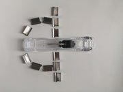 KetterlePPE Handheld Paper Clam Clip Dispenser, Portable Fast Paper Clipper with 50 Reusable Silver Metal Clips for Desktop Document Office/School/Home.