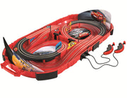 Carrera Speed Arena Disney Pixar Cars - Portable Slot Car Race Track Includes 2 Cars Lightning McQueen and Dinoco Cruz - Battery-Powered Beginner Toy Racing Set for Kids Ages 3 Years and Up