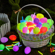 JOYIN 72 Pcs Easter Eggs with 144 Pcs Mini Glow Sticks for Kids Glow-in-The-Dark Basket Stuffers Fillers Gift, Easter Eggs Hunt Game Party Favors Classroom Decorations Supplies