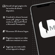 Moleskine Smart Writing Set Smart Notebook & New Smart Pen (2022) - Store Handwritten Notes Digitally, with Connected Notebook and Moleskine Notes App (Only Compatible with Moleskine Smart Notebooks)