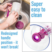 KPKitchen Pancake Batter Dispenser - Kitchen Must Have Tool for Perfect Pancakes, Cupcake, Waffle, Muffin Mix, Cake & Crepe - Easy Pour Baking Supplies for Griddle - Pancake Maker with Measuring Label