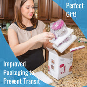 KPKitchen Pancake Batter Dispenser - Kitchen Must Have Tool for Perfect Pancakes, Cupcake, Waffle, Muffin Mix, Cake & Crepe - Easy Pour Baking Supplies for Griddle - Pancake Maker with Measuring Label