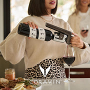 Coravin Timeless Six Plus Wine Preservation System - By-the-Glass Wine Saver - Wine Aerator, 3 Pure Argon Capsules, 6 Screw Caps, Clearing Needle & Carry Case - Silver