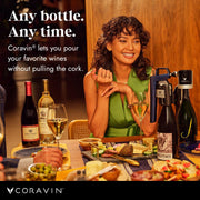 Coravin Timeless Six Plus Wine Preservation System - By-the-Glass Wine Saver - Wine Aerator, 3 Pure Argon Capsules, 6 Screw Caps, Clearing Needle & Carry Case - Silver